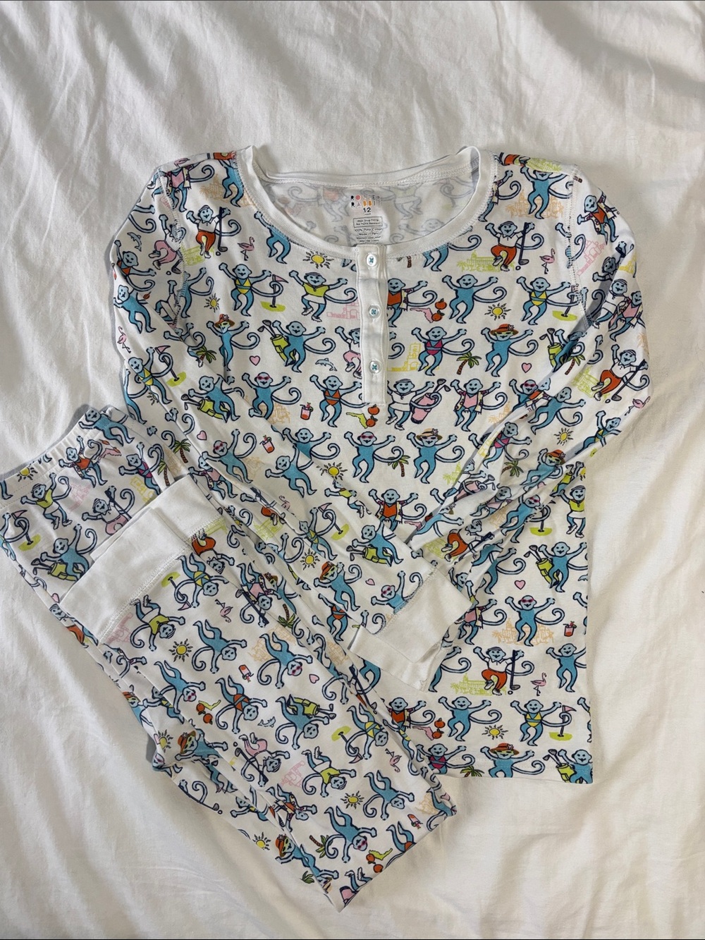 Roller Rabbit Multicolored Palm Beach-Print Kids Pajama Set - Unisex